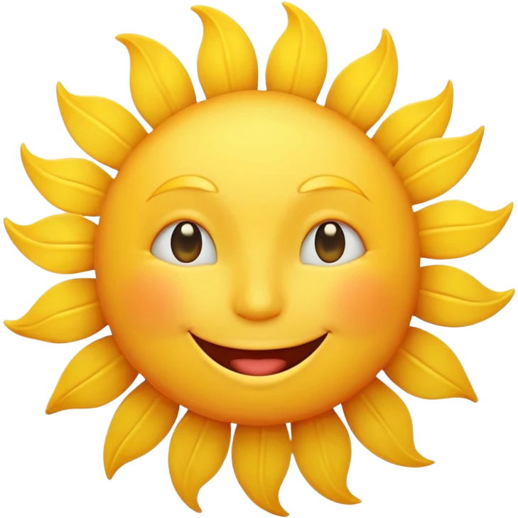 a sun emoji with a happy face emoji