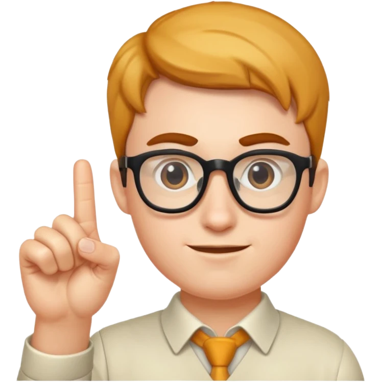 nerd with finger up emoji