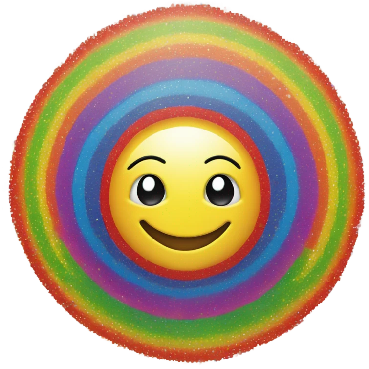 smiley rainbow face emoji