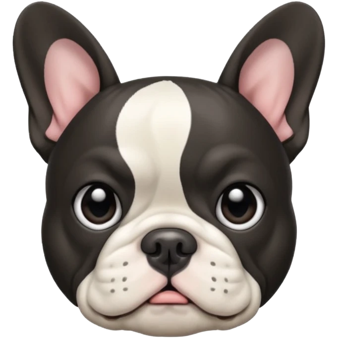 Чёрно Белый французский бульдог в разных позах emoji