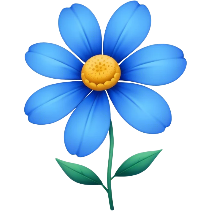 Blue flower emoji