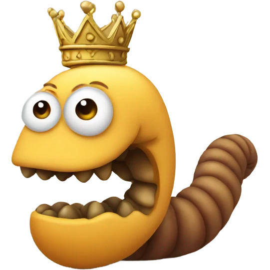 Worm with crown emoji