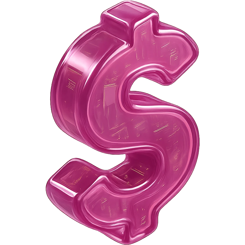 pink money, elegant and shiny, no text emoji