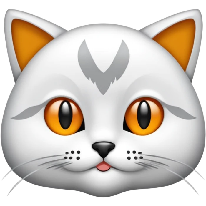 Gri beyaz olan şapka ve papyon takan kedi emoji