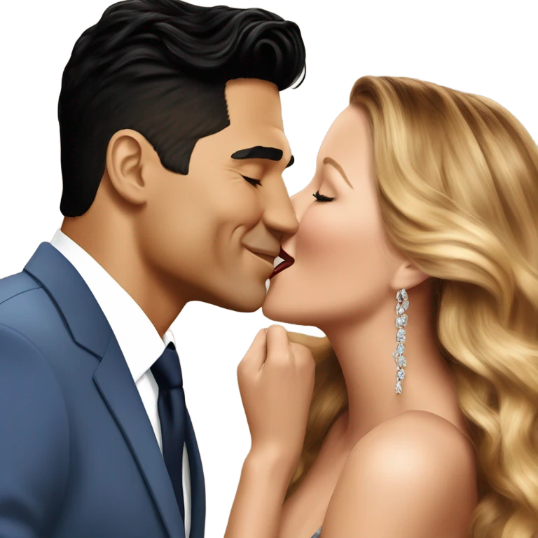 Mario Lopez kissing Blake lively emoji
