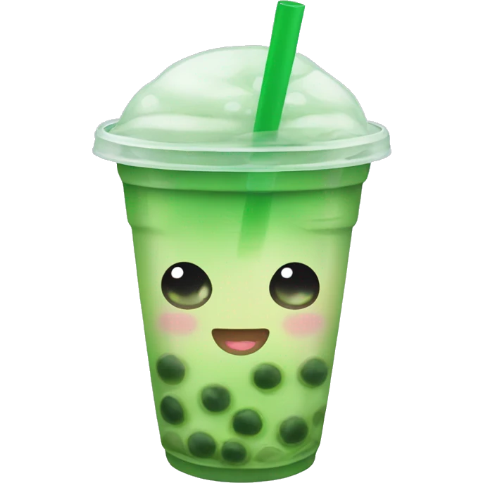 Green bubble tea emoji
