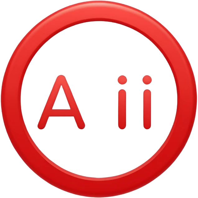 sign with a circle and a line through it with "AI" in the middle emoji