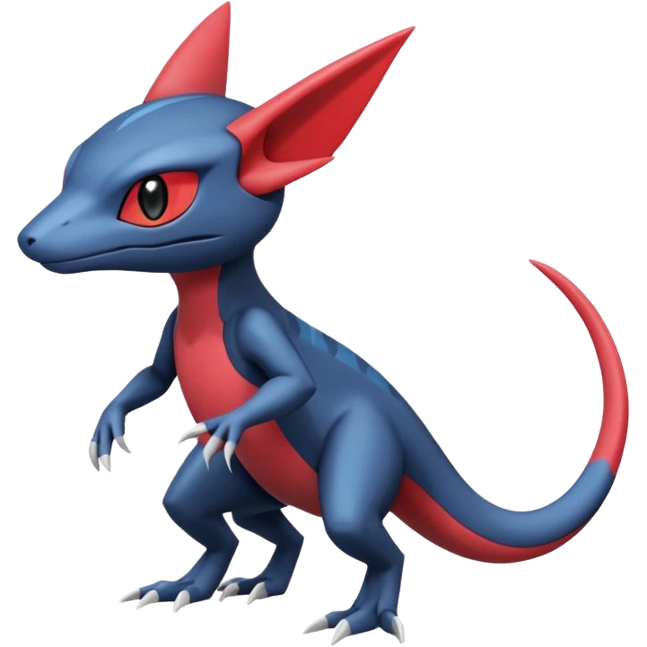 Heliolisk-Sneasel-Salandit-Cyclizar-Genesect-Pokémon, full body emoji