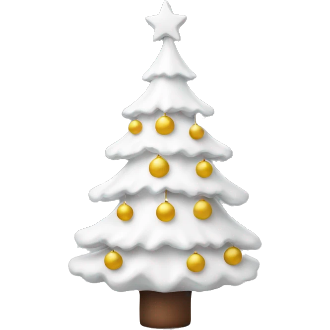 White Christmas tree decoration like Amsterdam house  emoji