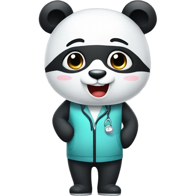 Panda going to dentist emoji