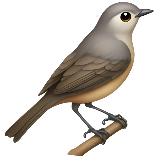 An emoji of a small songbird, symbolizing a nightingale, with delicate features and a graceful posture emoji