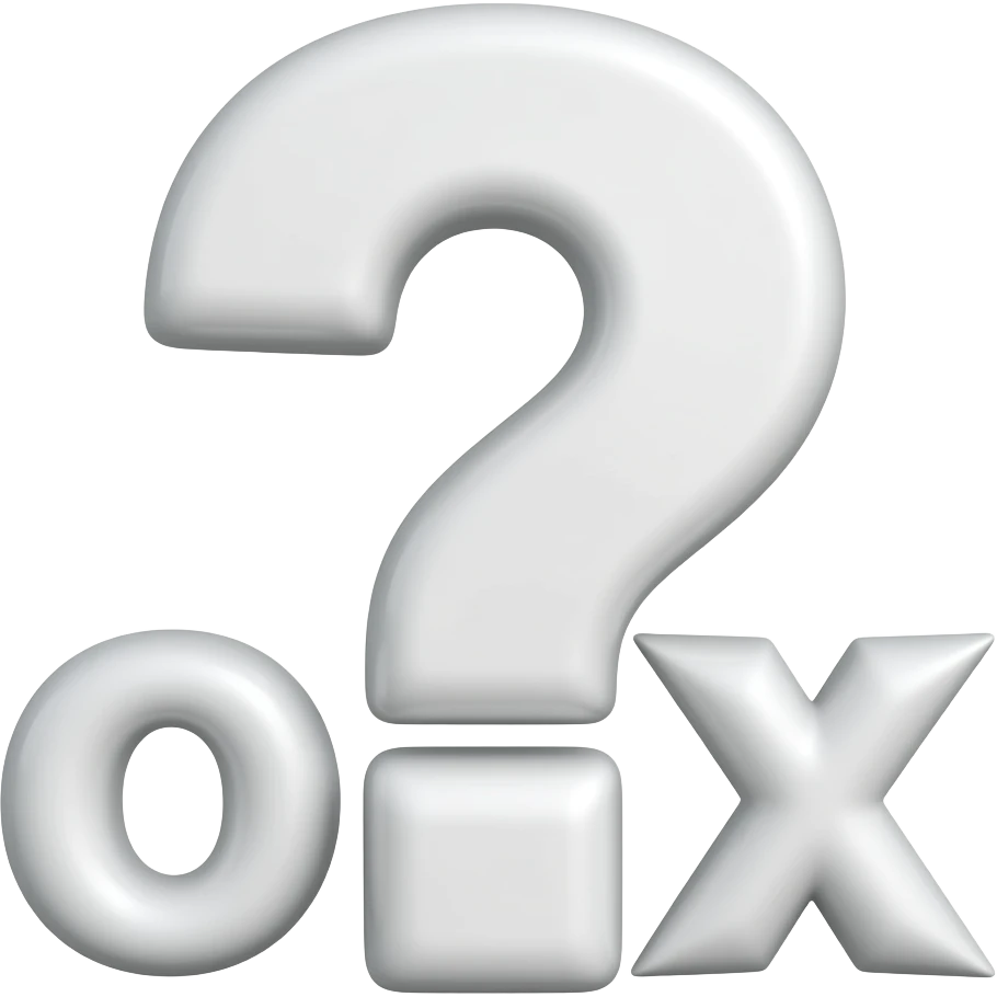 crea un signo de interrogacicon 3d emoji