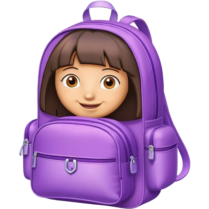 Dora the Explorer's purple backpack smiling emoji