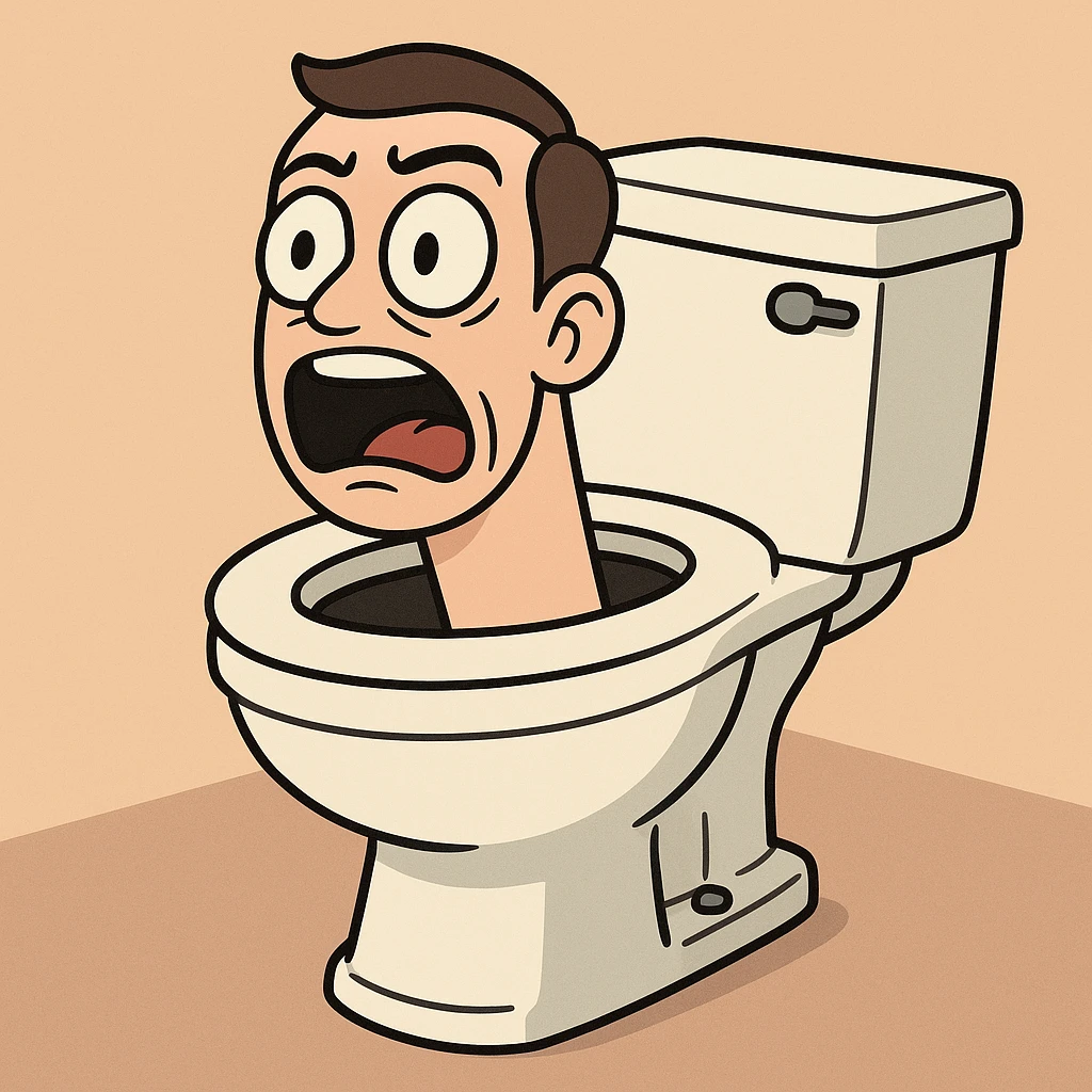 Skibidi Toilet character, cartoon style emoji