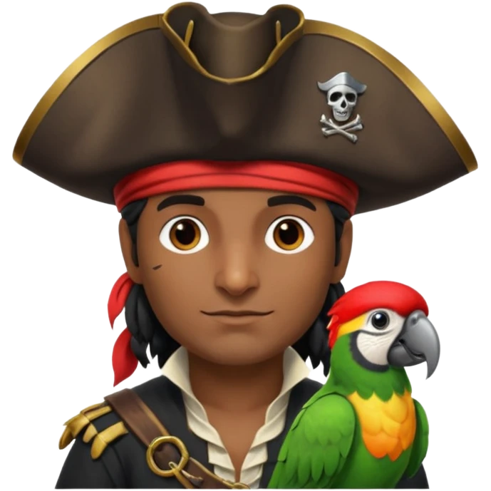 pirate and parrot emoji