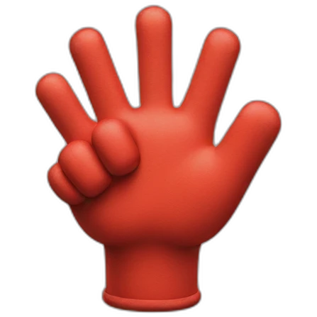 super mario glove hand single finger pointing emoji