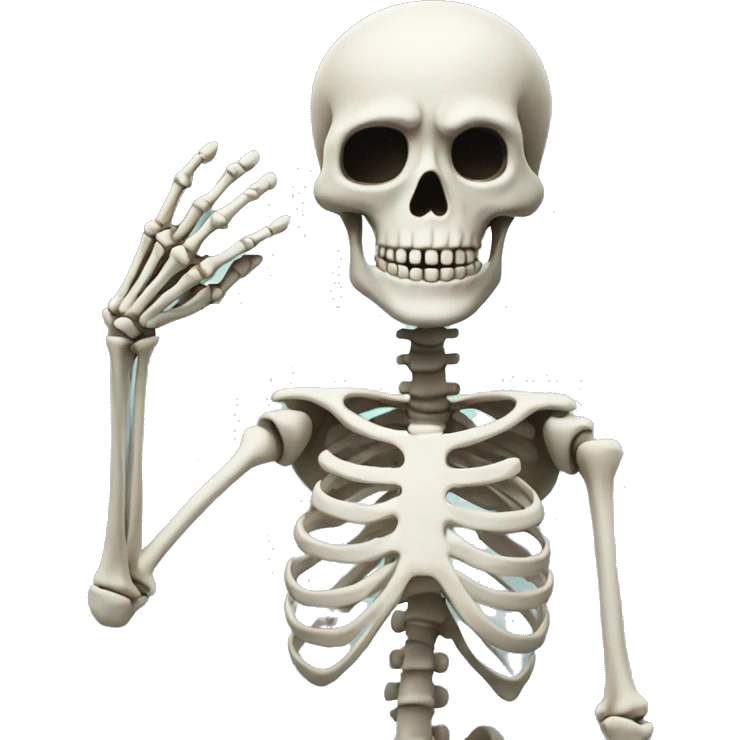 2d cartoon Skeleton salute emoji