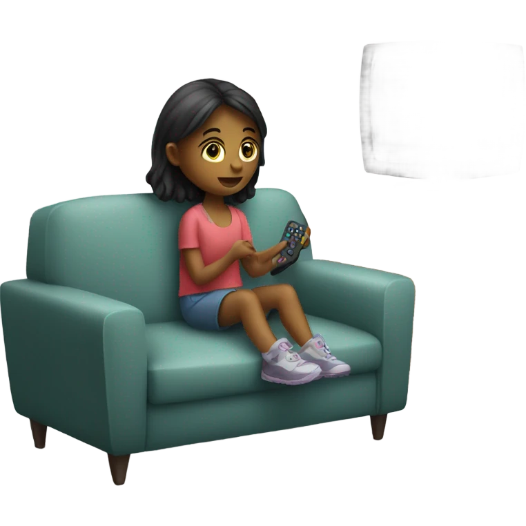 Girl watching tv emoji