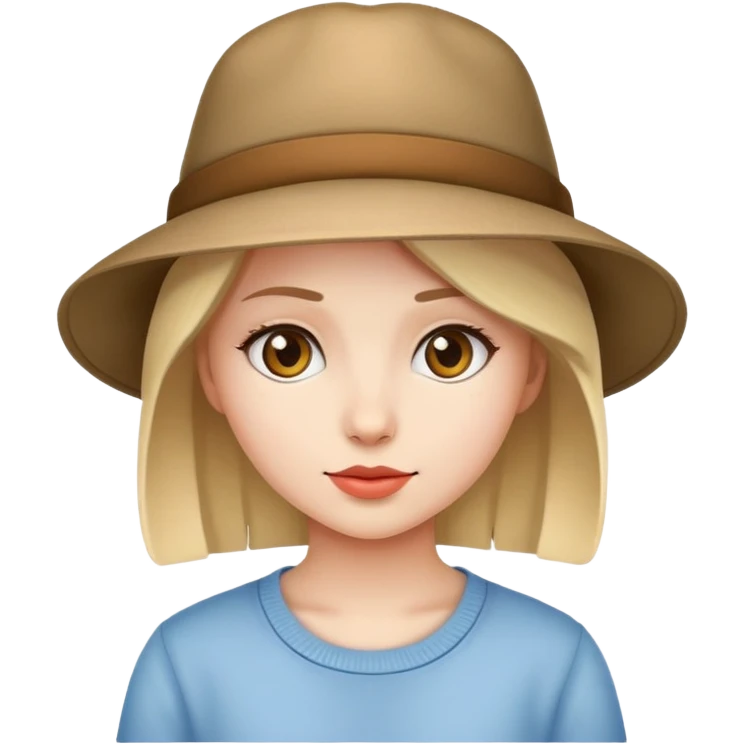 A girl with a hat emoji
