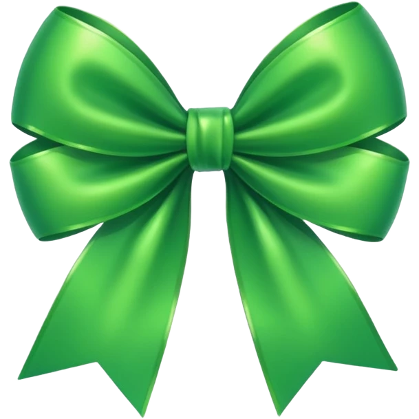 Green imoji bow emoji