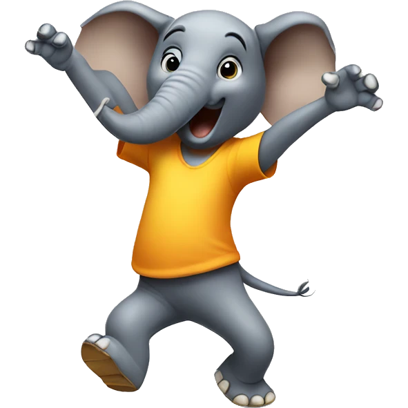 Funky dancing elephant  emoji