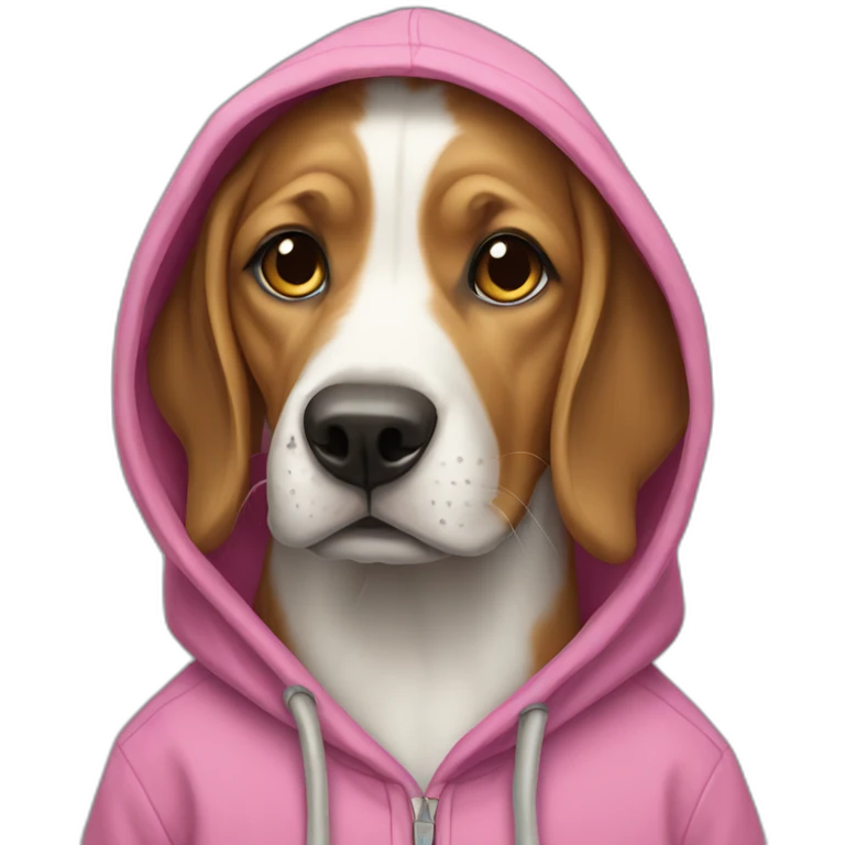 Dog wearing a hoodie  emoji
