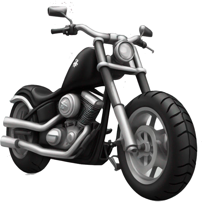 black chopper motorcycle emoji