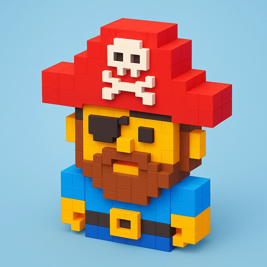 pirate with eyeptach, realistic background emoji