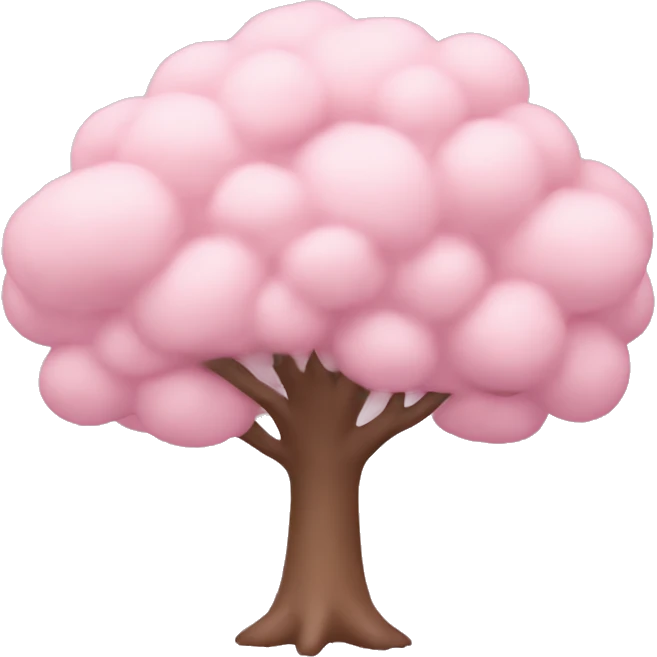 Pastel pink tree emoji
