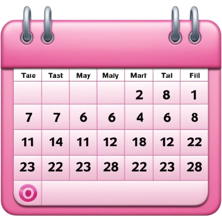 pink calendar emoji