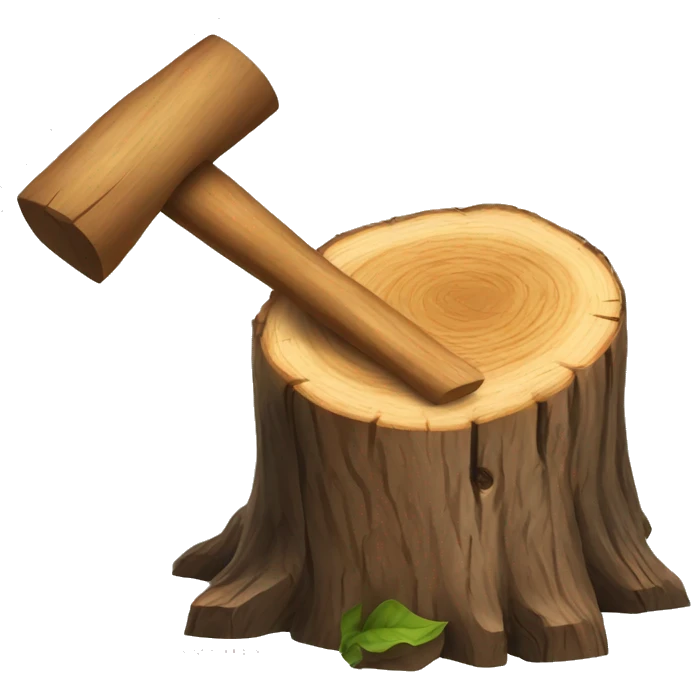 Chopping wood emoji