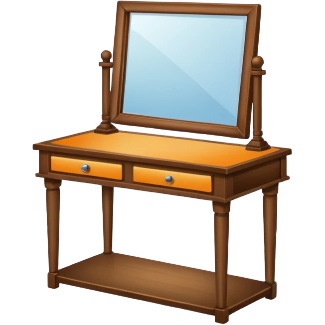 table with mirror emoji