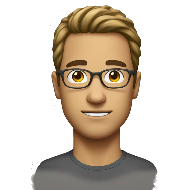 hombre de lentes con poco pelo blanco emoji