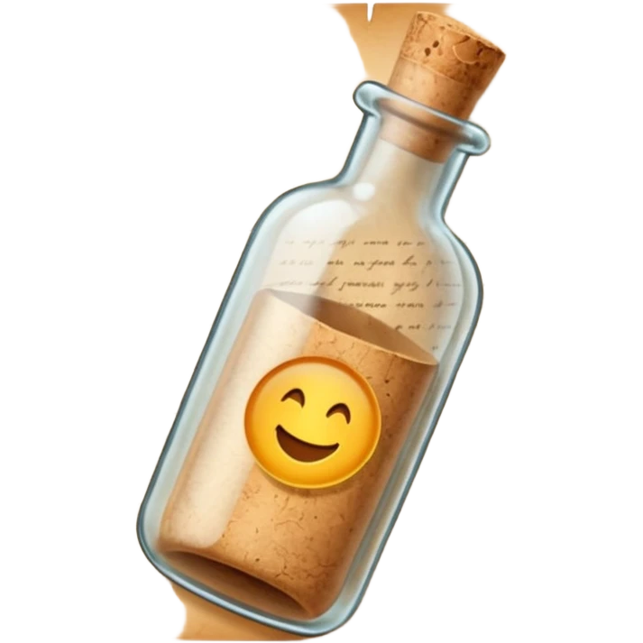 Message letter in Bottle emoji