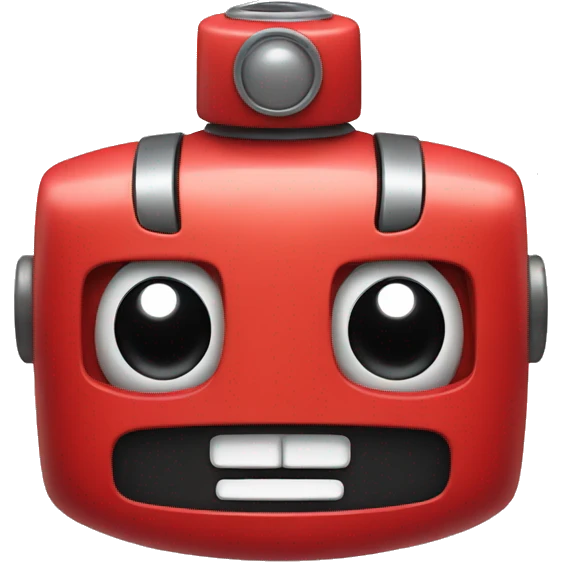 cute red robot head emoji