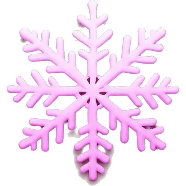 Pink snowflake emoji