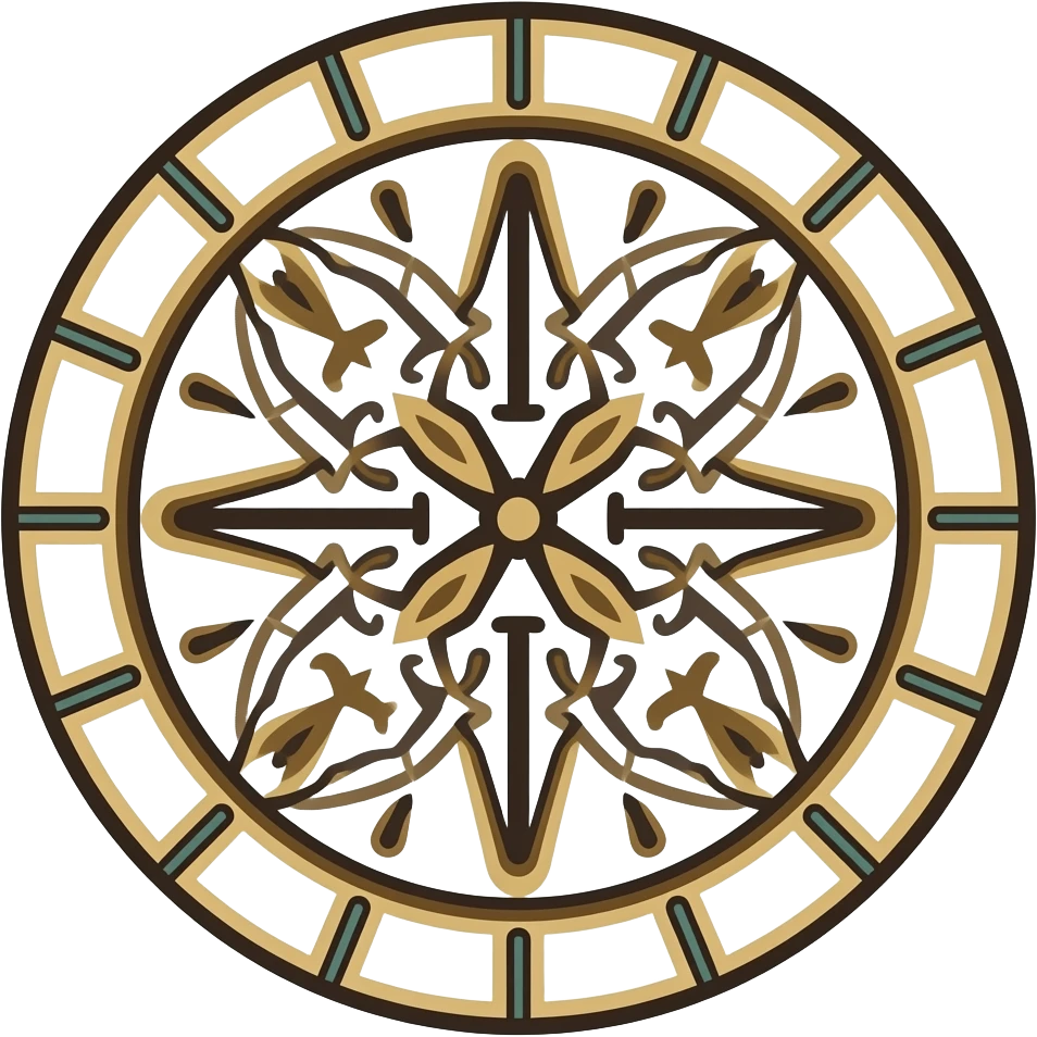 indigenious drawing of some lines in a circle logo emoji