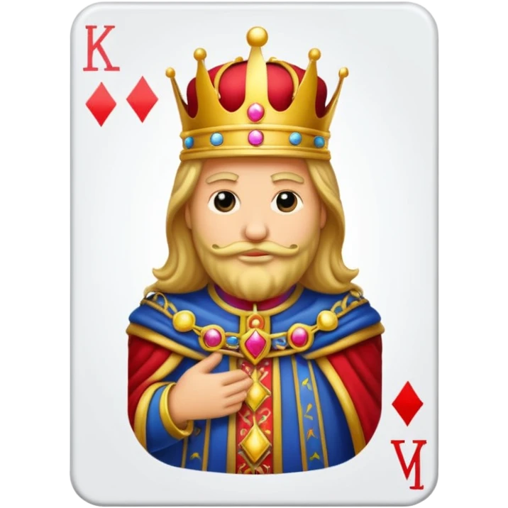 deck of cards, king card showing emoji