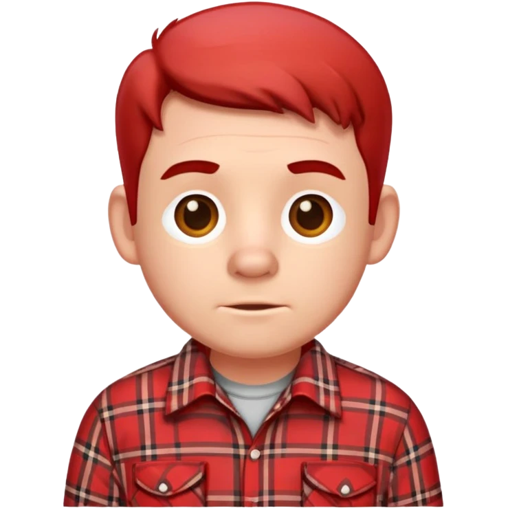 John pork in red plaid shirt  emoji