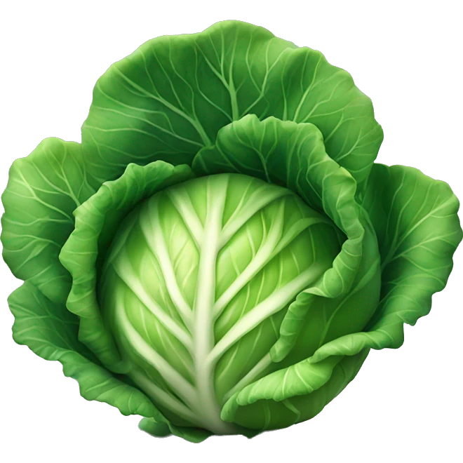 A cool cabbage for whom everything goes according to plan emoji