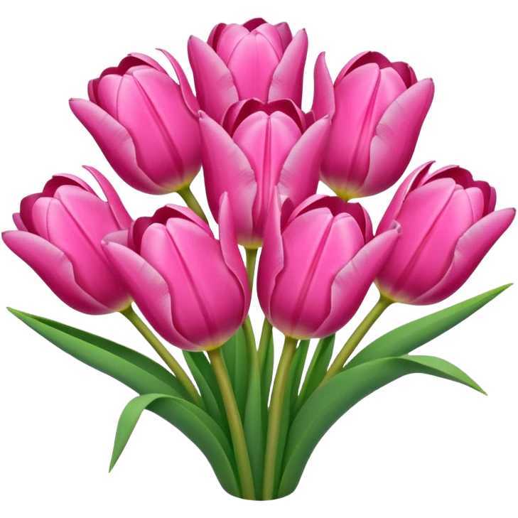 Bouquet of pink tulips emoji