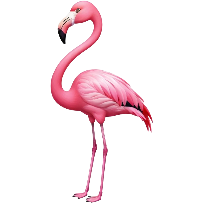 cool flamingo with its tongue out emoji