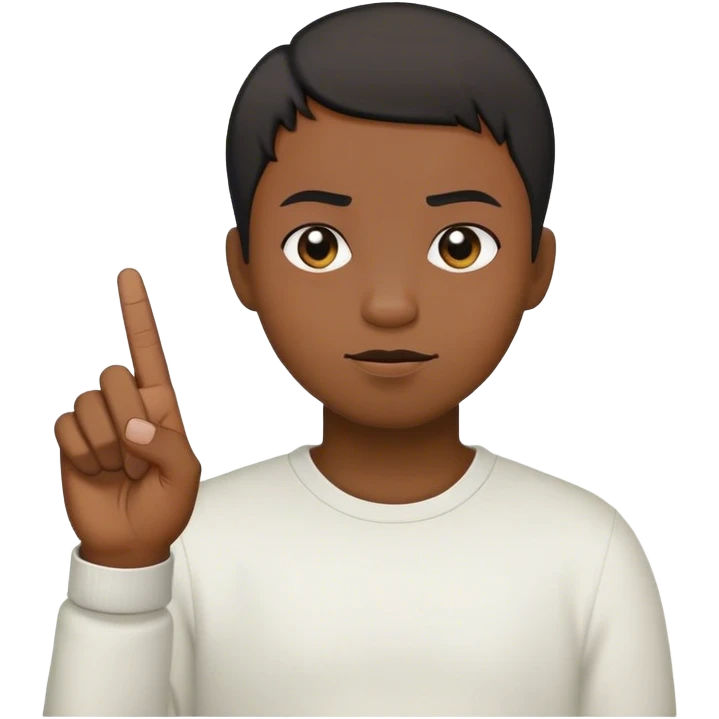 A black person holding up the middle finger  emoji