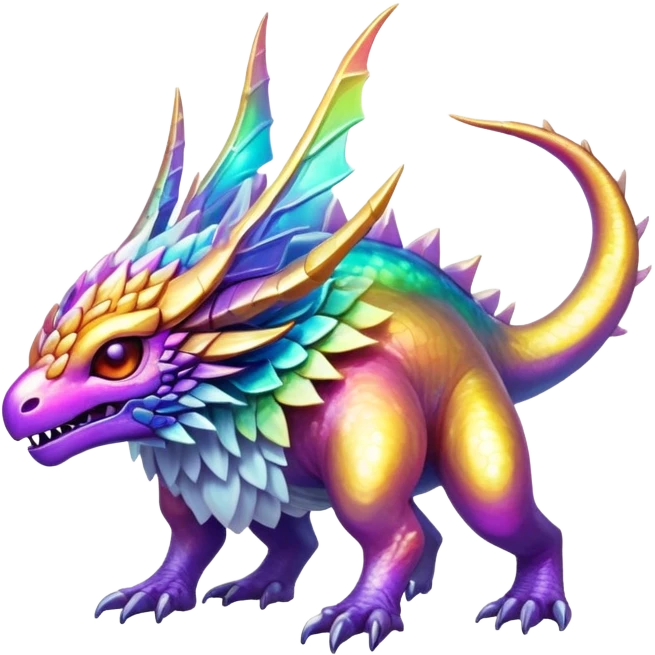 Epic complex iridescent scenic-aesthetic-Fakémon-creature-scenery emoji