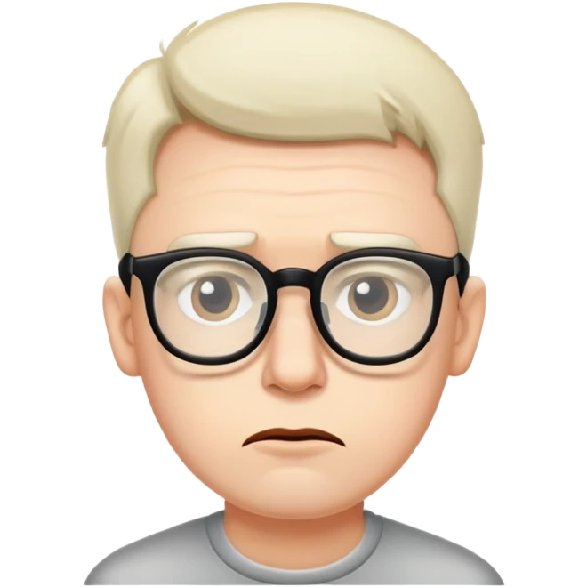 Bored man emoji