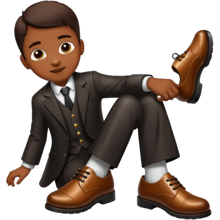 child shining shoes emoji