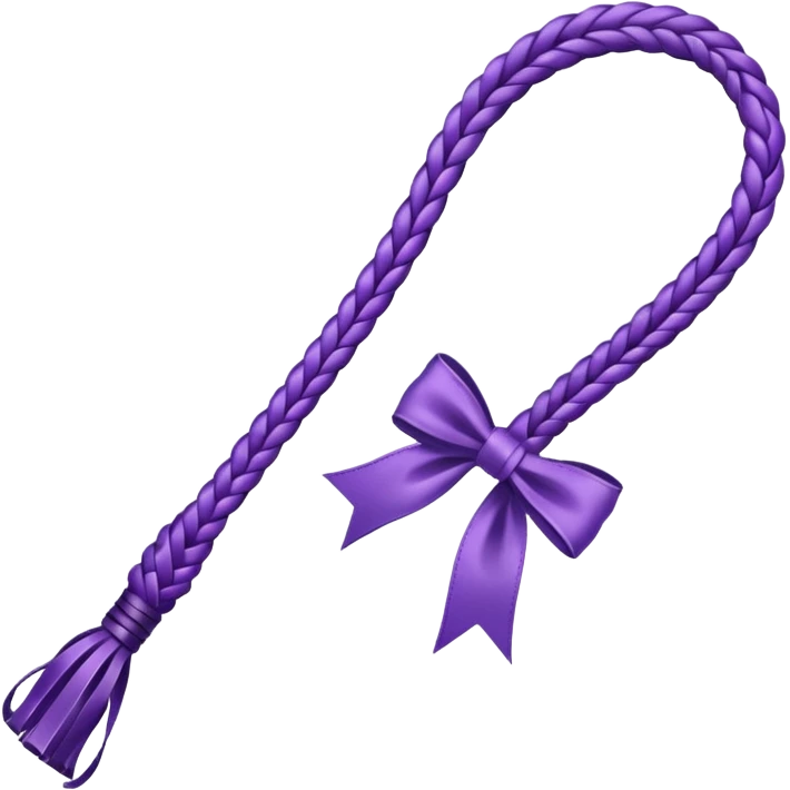 Purple BDSM whip with bow on it emoji