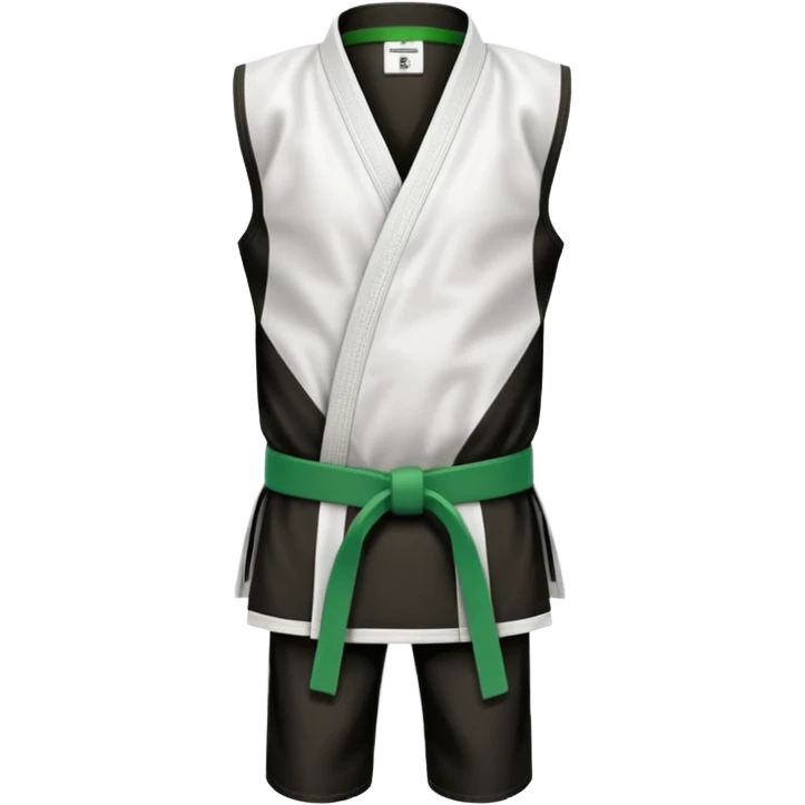 karate gi with a green belt emoji