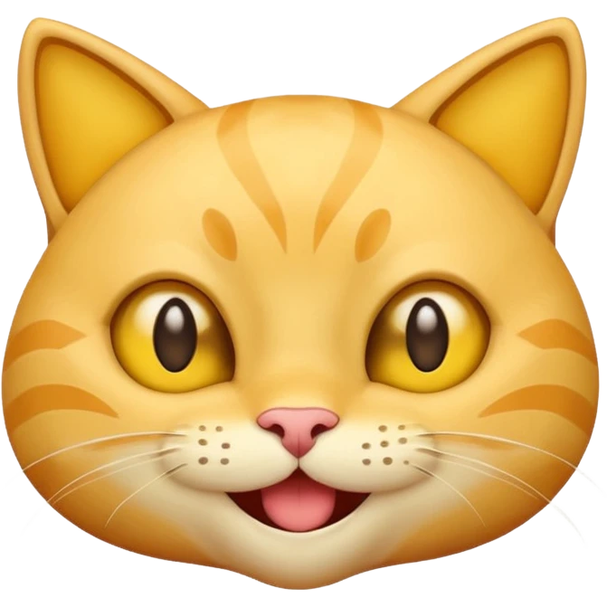 a mischievous-faced emoji cat, the yellow cat emoji