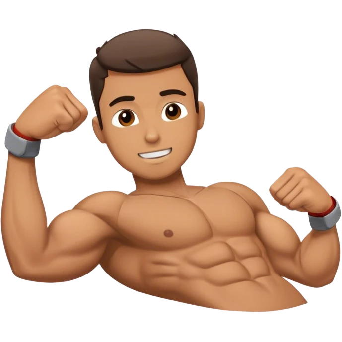 side-view of guy doing Abdominal Crunches emoji
